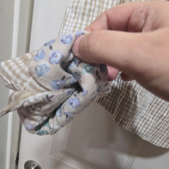 Cabi Ginger Snap Gingham Plaid Blazer Small Style 346 Floral Cuffs - Picture 8 of 12